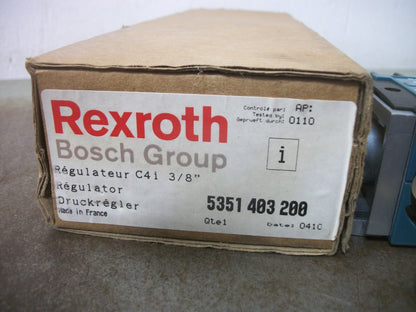 REXROTH 3/8" PNEUMATIC PRESSURE REGULATOR 5351403200 12BAR NIB