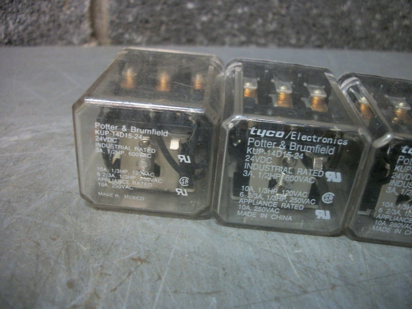 POTTER & BRUMFIELD TYCO LOT OF 5 RELAYS KUP-14D15-24 24VDC 10AMP