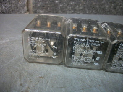 POTTER & BRUMFIELD TYCO LOT OF 5 RELAYS KUP-14D15-24 24VDC 10AMP