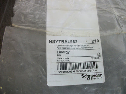 SQUARE D LOT OF 10 2-POINT CONNECTION BRIDGES FOR NSYTRV952B NEW
