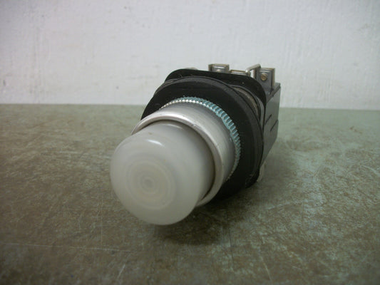 ALLEN-BRADLEY WHITE ILLUMINATED MOMENTARY PUSHBUTTON 800T-PT16A 120V