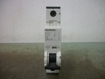 SIEMENS MINI CIRCUIT BREAKER 5SY41MCBA8 5SY4108-5 8AMP 400VOLT 1POLE