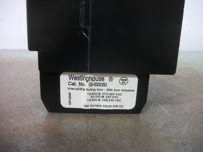 WESTINGHOUSE GHB CIRCUIT BREAKER GHB3060 60AMP 480VOLT 3POLE