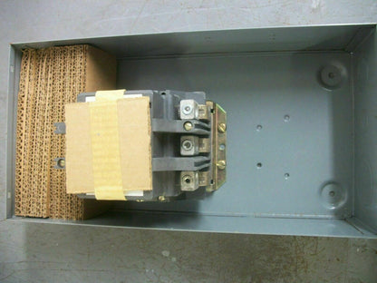 FEDERAL PACIFIC ENCL 100AMP LIGHTING CONTACTOR TYPE 1 4104 CU33L-01 120VCOIL NOB