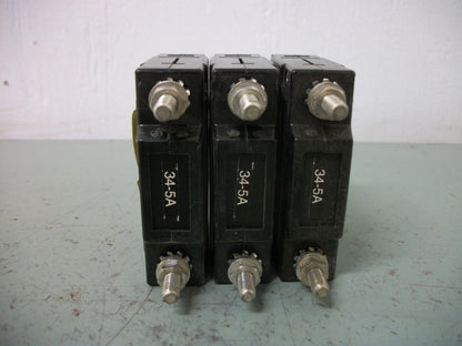 CARLINGSWITCH LOT OF 3 CIRCUIT BREAKERS CA1-X0-005-111-C 5AMP 277VOLT 1POLE