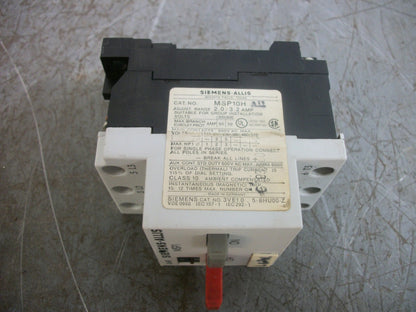 SIEMENS MANUAL MOTOR STARTER MSP10H 2.0-3.2AMP