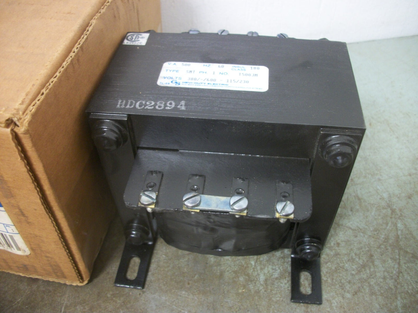 HEVI-DUTY .500KVA 1PH TRANSFORMER T500JM HV 380X600 LV 115/230 NIB