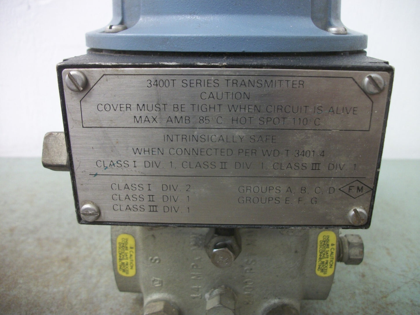 TAYLOR 3400T SERIES TRANSMITTER HAST-316/CS 25-200 IN H2O 4-20mA 24VDC