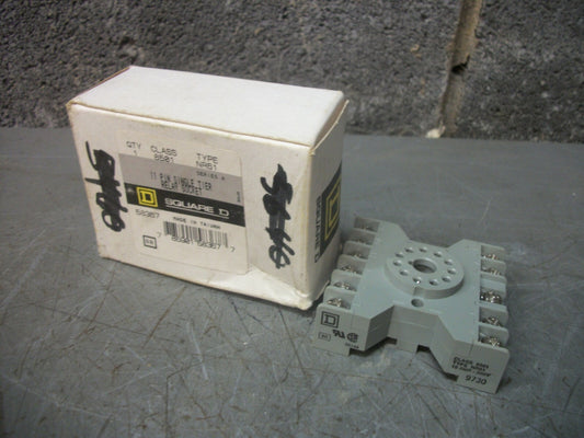 SQUARE D 11-PIN SINGLE TIER RELAY SOCKET BASE 8501NR61 10AMP 300VOLT NIB
