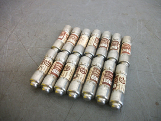 BUSSMANN LOT OF 14 LIMITRON FUSES KTK-R-1/2 1/2AMP 600VOLT NOB