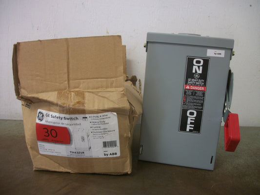 GE DISCONNECT TYPE 3R TH4321R 30AMP 240VOLT 3POLE FUSIBLE NIB