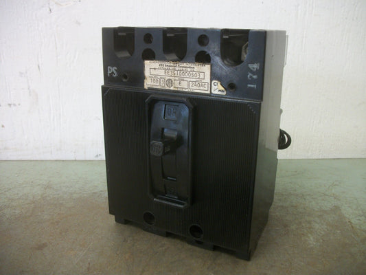 SIEMENS EE3 CIRCUIT BREAKER EE3S10000S03 100AMP 240VOLT 3POLE W/SHUNT&AUX NOB