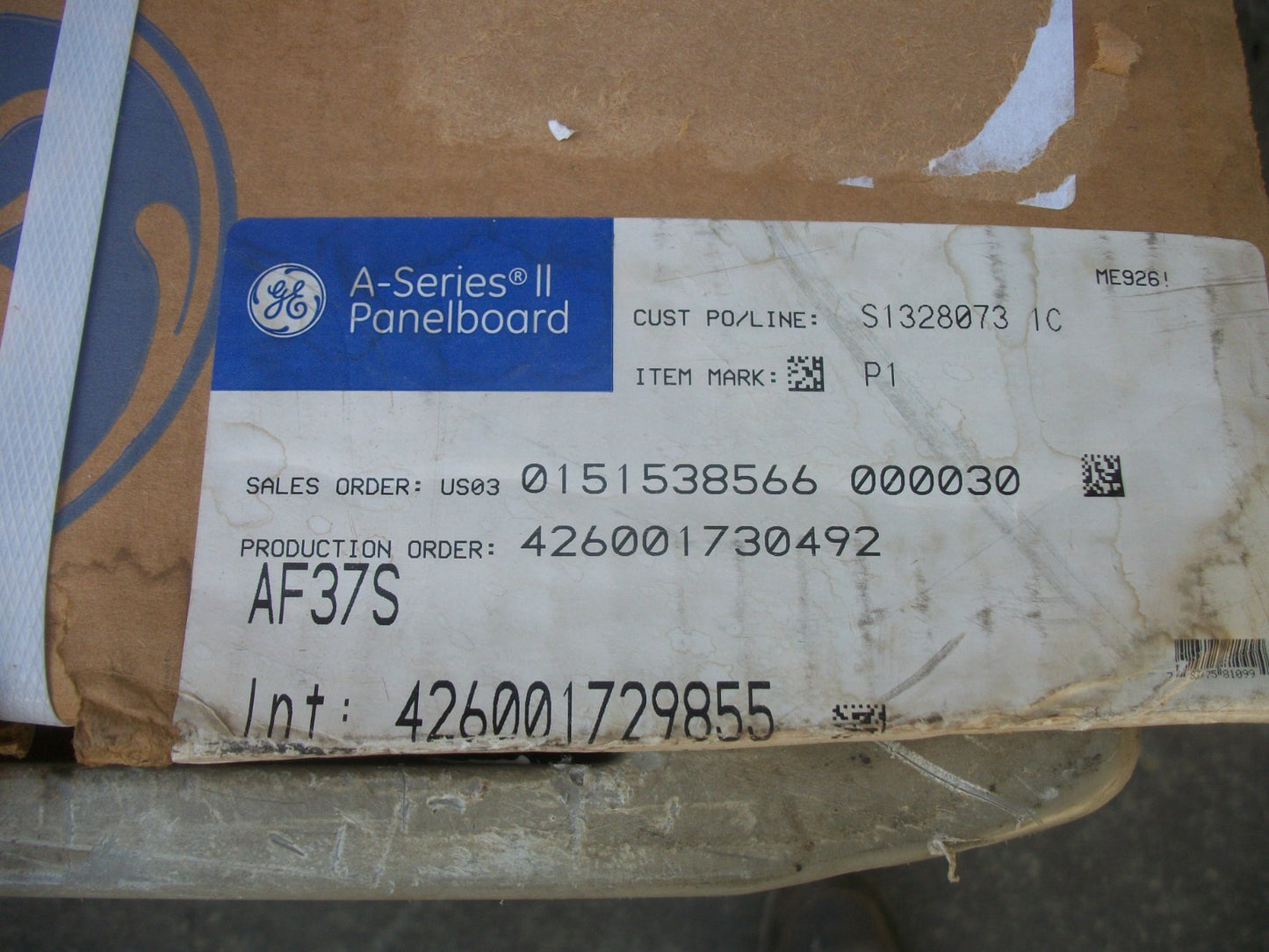 GE A-SERIES II 37" PANELBOARD SURFACE COVER DOOR AF37S NIB