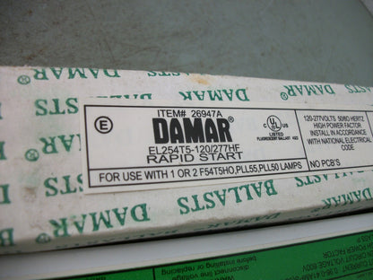 DAMAR 26947A RAPID START BALLAST EL254T5-120/277HF 120/277VOLT NIB