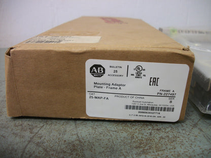 ALLEN-BRADLEY FRAME A MOUNTING ADAPTOR PLATE 25-MAP-FA NIB