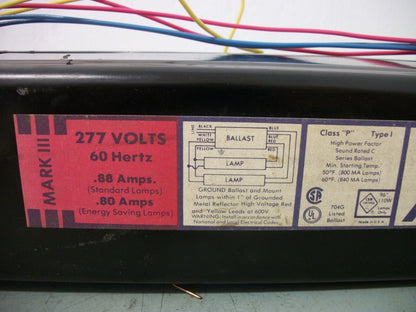 ADVANCE MARK III ENERGY SAVER BALLAST V-2S110-TP 277VOLT