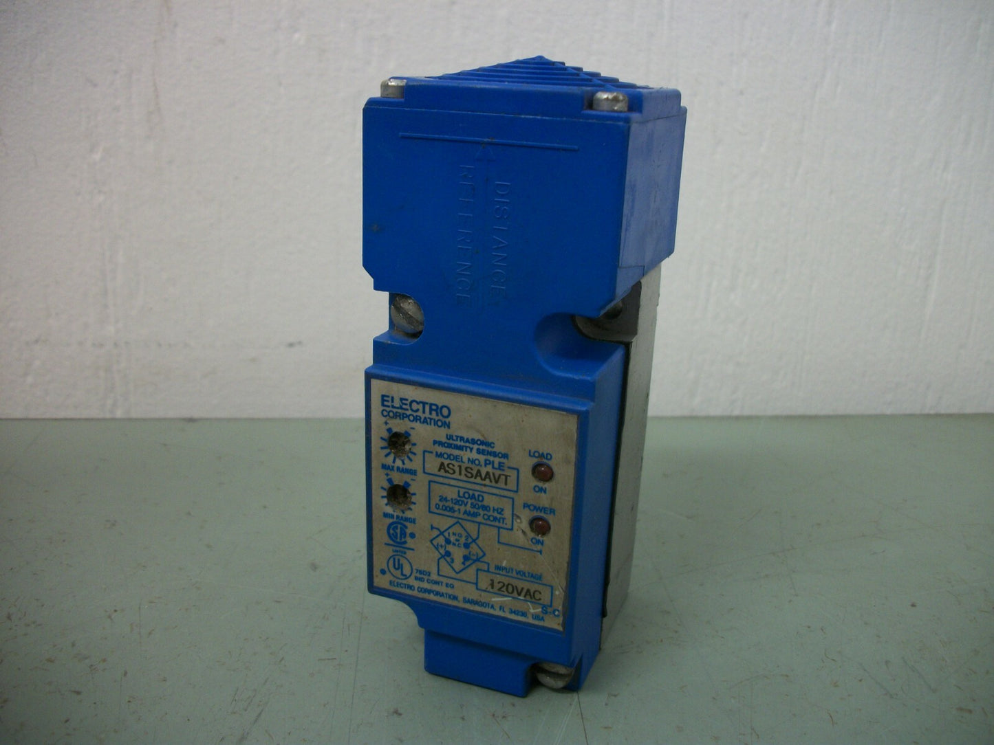 ELECTRO ULTRASONIC PROXIMITY SENSOR AS1SAAVT 120VAC