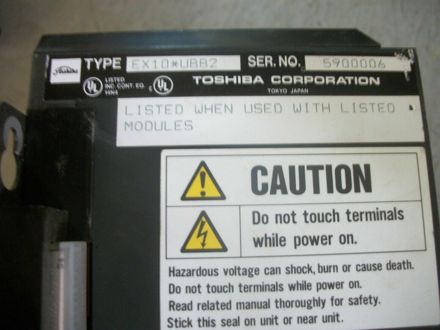 TOSHIBA 9-SLOT PLC RACK EX10*UBB2