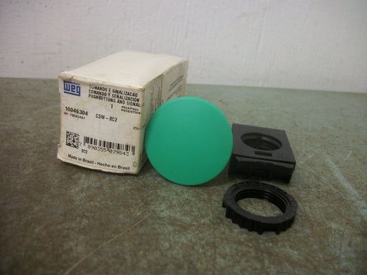 WEG 22MM GREEN MOMENTARY MUSHROOM PUSHBUTTON CSW-BC2 NIB