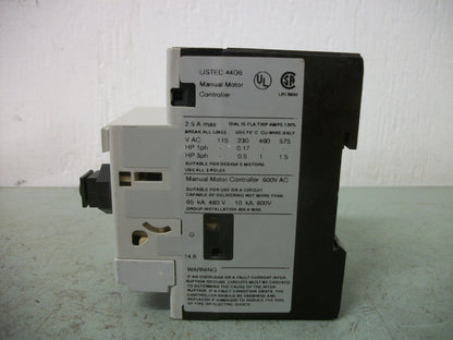 ALLEN-BRADLEY MOTOR CIRCUIT BREAKER 140M-D8E-B25 1.6-2.5AMP
