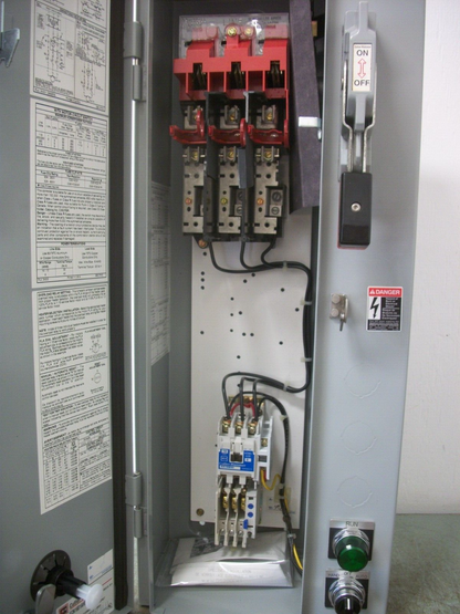 CUTLER-HAMMER STARTER COMBO SIZE 0 TYPE 1 AN16BN0 120VCOIL 30AMP FUSIBLE NOB