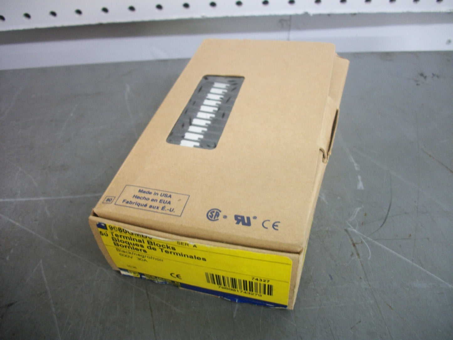 SQUARE D BOX OF 50 TERMINAL BLOCKS 9080GMB6 30AMP 600VOLT NIB