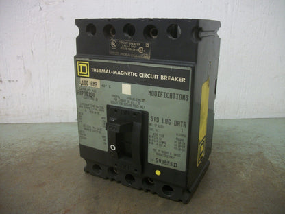 SQUARE D FAP CIRCUIT BREAKER FAP36100 100AMP 600VOLT 3POLE GRAY