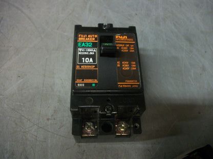FUJI AUTO CIRCUIT BREAKER EA32 10AMP 460VOLT 2POLE