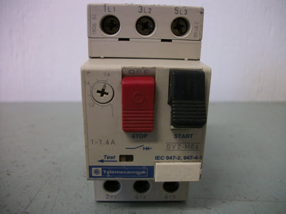 TELEMECANIQUE MOTOR CIRCUIT BREAKER GV2M06 1-1.6AMP