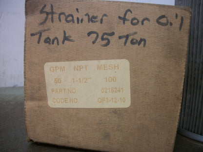 GENERIC 1-1/2" HYDRAULIC FILTER 0215241 NIB