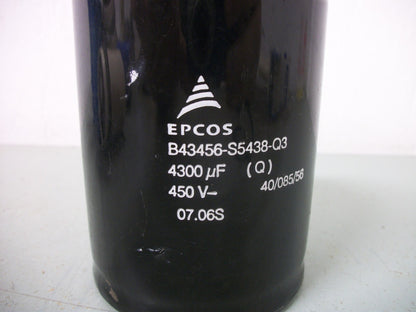 EPCOS 4300uF CAPACITOR B43456-S5438-Q3 450VDC