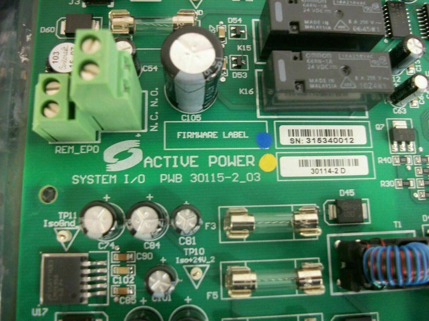 ACTIVE POWER SYSTEM I/O CONTROL BOARD PWB 30115-2_03 NOB