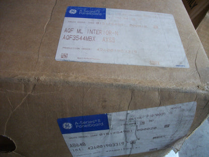 GE A-SERIES II 64" PANELBOARD INTERIOR AQF3544MBX & BOX ENCLOSURE AB64B NIB