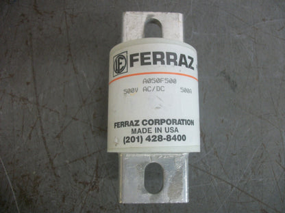 FERRAZ-SHAWMUT PROTISTOR FUSE A050F500 500AMP 500VOLT NOB