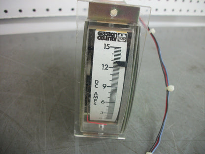 GASTON COUNTY DC AMPS AMMETER PANEL METER 2602K5035BZ0025 0-15AMP