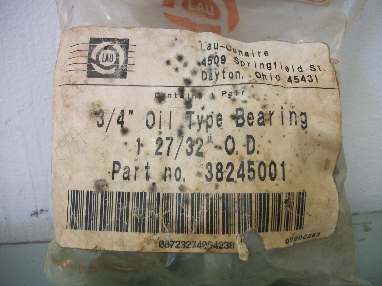 LAU PACK OF 2 3/4" OIL TYPE BEARINGS 38245001 NEW