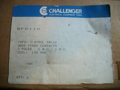 CHALLENGER BFD CONTROL RELAY BFD11S 120VCOIL *NIB*