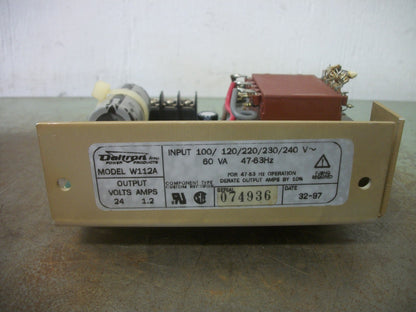 DELTRON POWER SUPPLY W112A 24VDC 1.2AMP