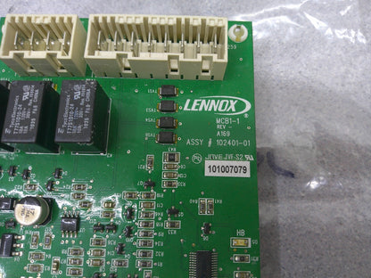 LENNOX MCB1-1 PCB CONTROL BOARD 102401-01 REV A V1.02