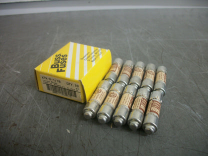 BUSSMANN BOX OF 10 LIMITRON FUSES KTK-R-1/10 1/10AMP 600VOLT NIB