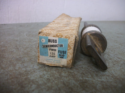 BUSSMANN SEMICONDUCTOR FUSE FWH125 125AMP 500VOLT NIB