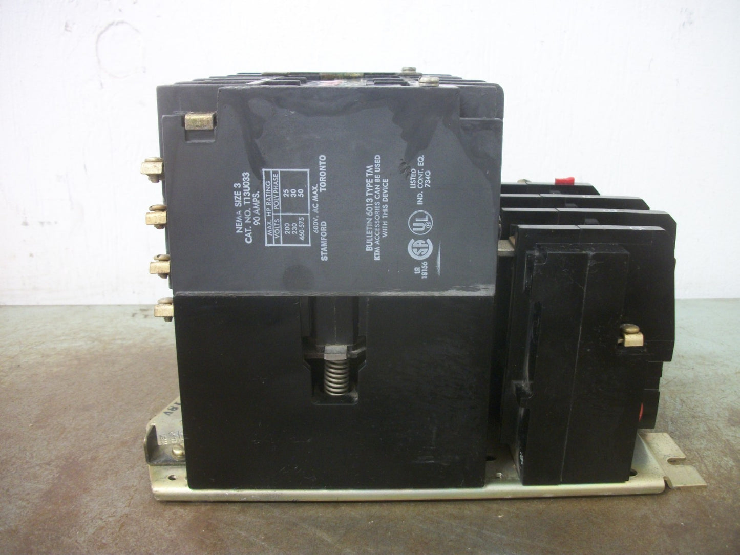 SYLVANIA SIZE 3 MOTOR STARTER T13U033 90AMP 120VCOIL 3PH 600V 50HP