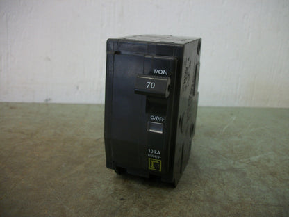 SQUARE D QO CIRCUIT BREAKER QO270 70AMP 240VOLT 2POLE NOB