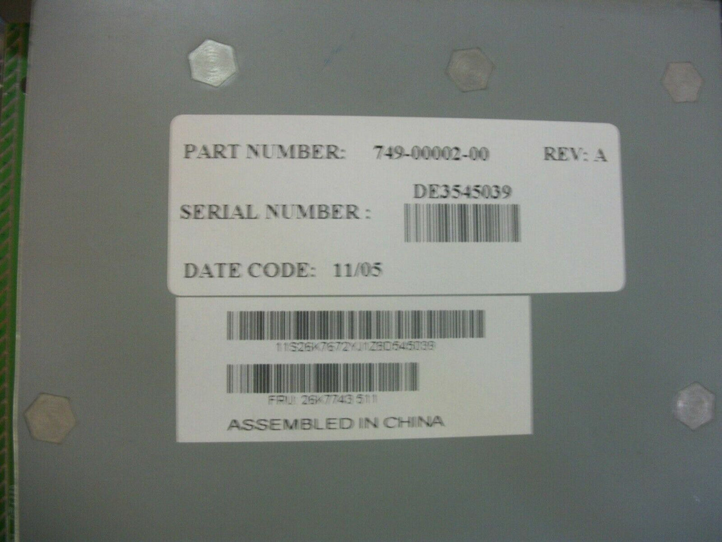 FORCE10 2-PORT 10G MODULE 749-00002-00 REV A