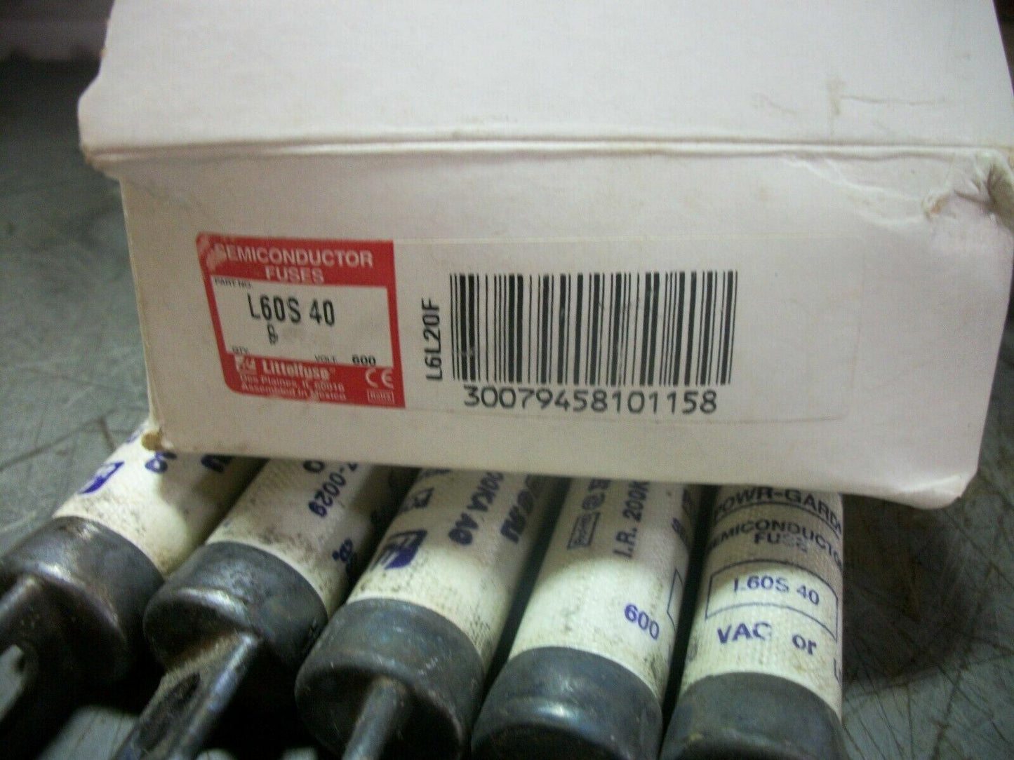 LITTELFUSE POWR-GARD BOX OF 10 SEMICONDUCTOR FUSES L60S 40 40AMP 600VOLT NIB