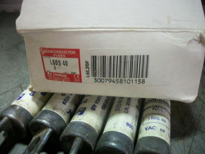 LITTELFUSE POWR-GARD BOX OF 10 SEMICONDUCTOR FUSES L60S 40 40AMP 600VOLT NIB