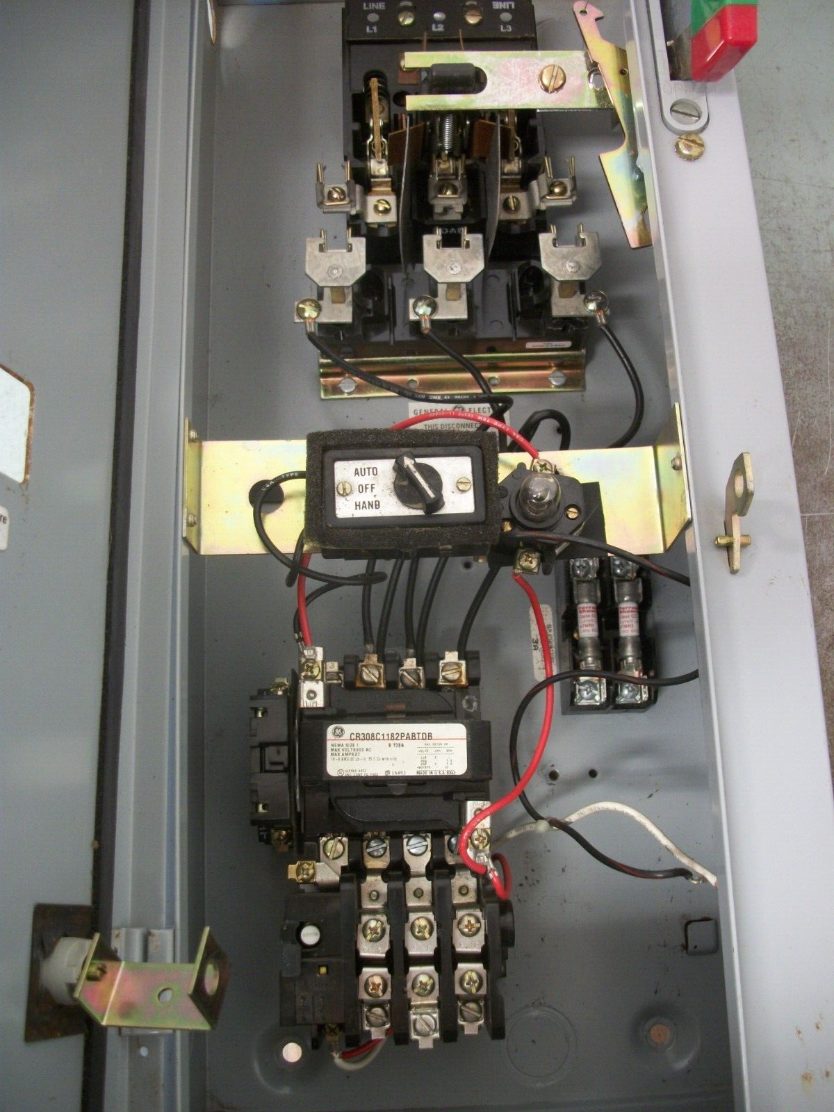 GE STARTER COMBO SIZE 1 CR308C1182PABTDB 120VCOIL 30AMP FUSIBLE