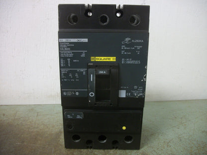 SQUARE D KAL CIRCUIT BREAKER KAL36200 200AMP 600VOLT 3POLE GREEN