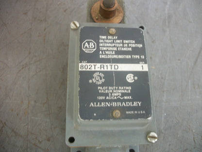 ALLEN-BRADLEY OILTIGHT LIMIT SWITCH 802T-R1TD