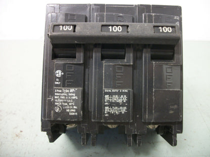 CROUSE-HINDS MP-T CIRCUIT BREAKER MP3100 100AMP 240VOLT 3POLE